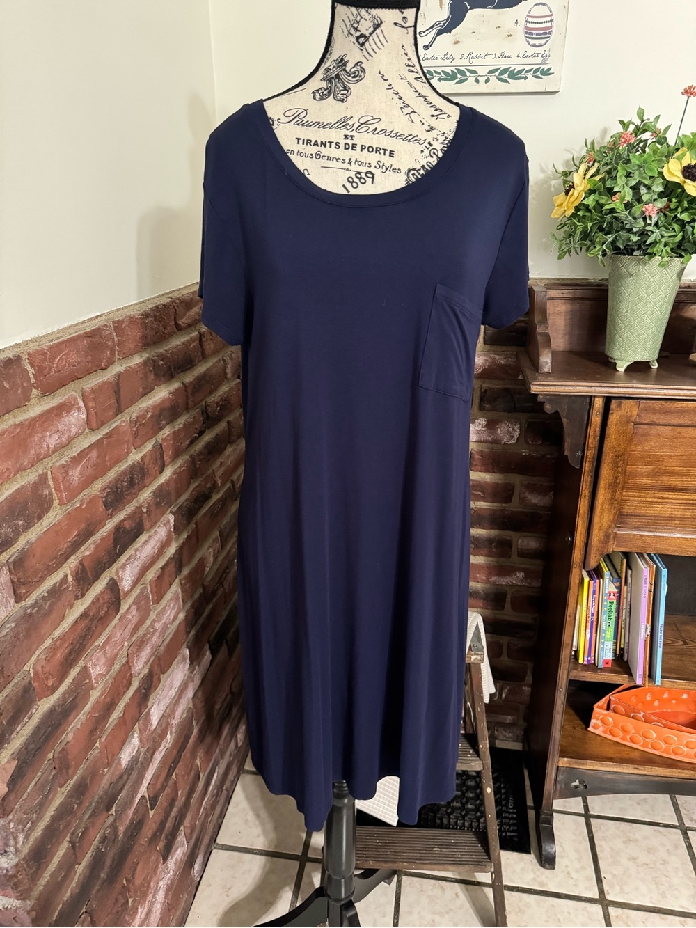 MIX by 41 Hawthorn Navy Pocket Swing Dress Women’s XXL Short Sleeve Casual